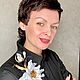  Золотое солнце пустыни . Украшение из кожи. Брошь-булавка. Светлана Ланская. Ярмарка Мастеров.  Фото №5