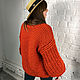 Red cardigan with voluminous sleeves. Cardigans. SHAPAR - knitting clothes. Online shopping on My Livemaster.  Фото №2