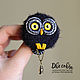Black Owl brooch with lamp. Brooches. 2sovy. My Livemaster. Фото №5