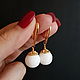 'Sugar' earrings lampwork, Earrings, Krasnodar,  Фото №1