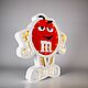 Детский светодиодный ночник "M&M Красный ". Ночники. Detskie-nochniki. Интернет-магазин Ярмарка Мастеров.  Фото №2