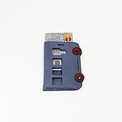 Сумки и аксессуары handmade. Livemaster - original item Mini cardholder, Mini wallet, Travel card holder. blue.. Handmade.
