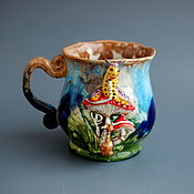 Посуда handmade. Livemaster - original item Mug with decoration 