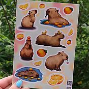 Материалы для творчества handmade. Livemaster - original item Capybara Stickers capybara stickers cute. Handmade.