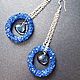 Long rhinestone earrings on a chain, color blue. Earrings. Svetlana Aivazova (asvstudio). Online shopping on My Livemaster.  Фото №2