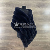 Аксессуары handmade. Livemaster - original item Fur stole made of natural arctic fox fur in graphite color. Handmade.