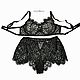 A set of Lacy lingerie 'Mioocchi black', Underwear sets, Moscow,  Фото №1