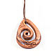 Pendant-Amulet 'Fern Sprout' (zebrano). Pendant. OakForest Wooden Jewelry. Online shopping on My Livemaster.  Фото №2