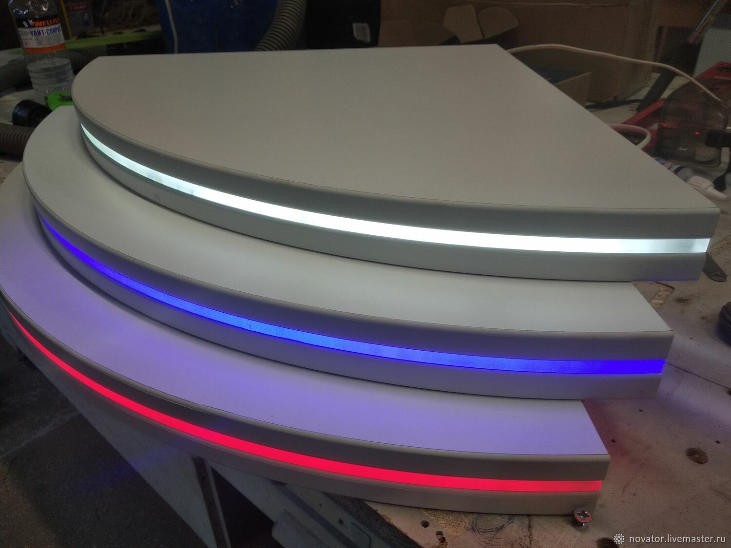 Полки: Радиусные полки с диодным светом в интернет-магазине на Ярмарке ...