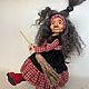 Бабуся-Ягуся. Интерьерная кукла. Larsen.dolls. Интернет-магазин Ярмарка Мастеров.  Фото №2