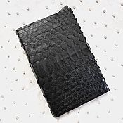 Сумки и аксессуары handmade. Livemaster - original item Python genuine leather cardholder, black color!. Handmade.
