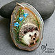 Hedgehog pendants to order - jewelry painting on stone, Pendant, Moscow,  Фото №1