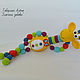 The giraffe Is knitted with hand-beads and rattle. Teethers and rattles. Zzabava. My Livemaster. Фото №6