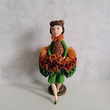 Куклы и игрушки ручной работы. Ярмарка Мастеров - ручная работа Кукла Тыковка. Handmade.