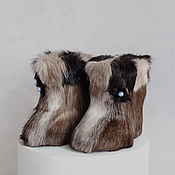 Обувь ручной работы handmade. Livemaster - original item Pimas for one-year-old children from the reindeer camus. Handmade.
