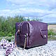 Women's cosmetic bag (dressing case) made of genuine leather 'The Golden Lady», Beauticians, St. Petersburg,  Фото №1
