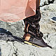 botas: INDIANINI marrón-botas Italianas hechas a mano. High Boots. Febe-handmade. Ярмарка Мастеров.  Фото №4