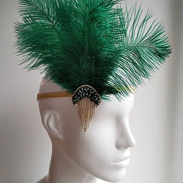 Украшения ручной работы. Ярмарка Мастеров - ручная работа Диадемы: Green and gold. Handmade.