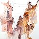  Petersburg watercolor (ochre, white, pink). Pictures. Pastelena. Online shopping on My Livemaster.  Фото №2