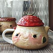 Посуда handmade. Livemaster - original item Kettles: Baby Fly Agaric, mushroom (teapot). Handmade.