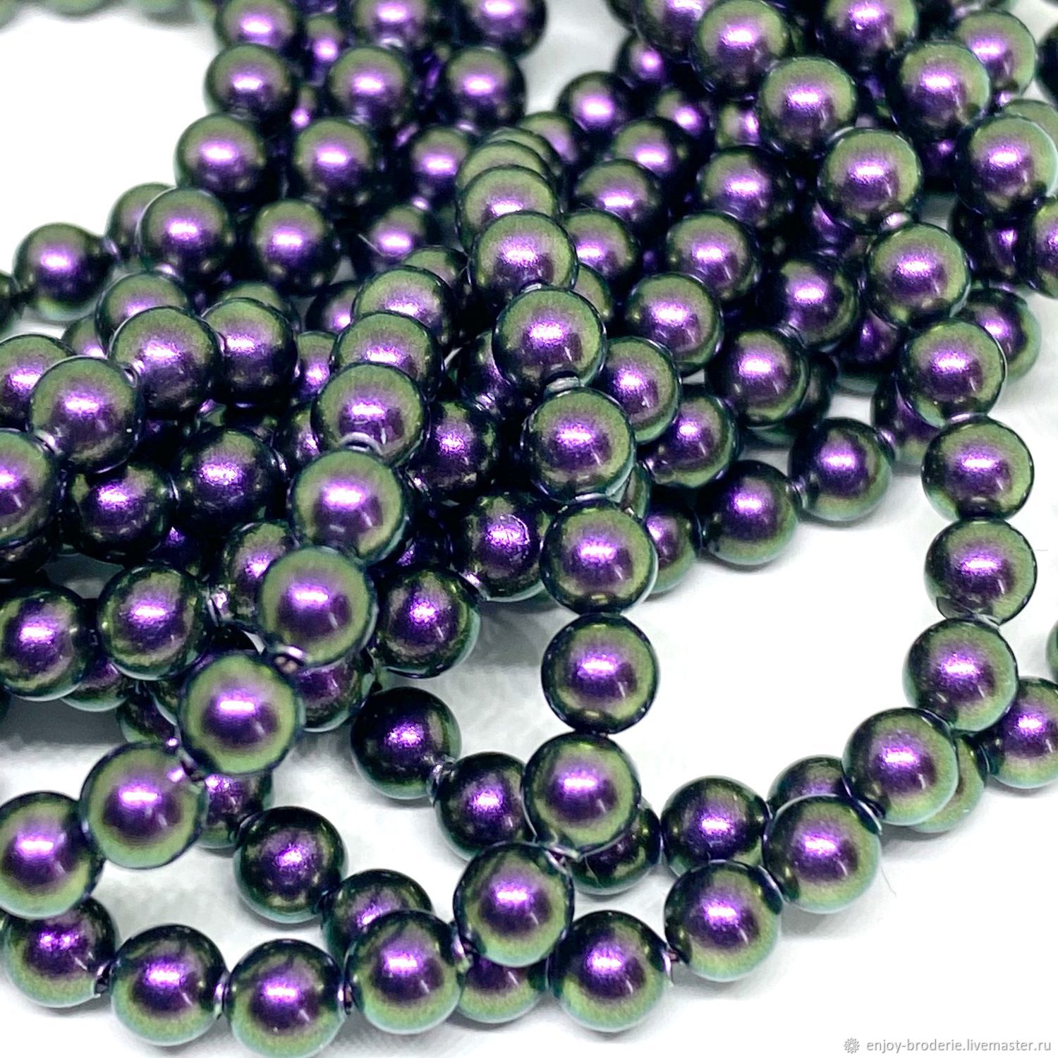 Жемчуг Swarovski Iridescent Purple Pearl 4 мм 10 шт 943 купить в ...