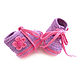 Newborn gift: Booties sneakers for girls woolen