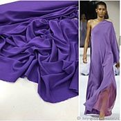 Материалы для творчества handmade. Livemaster - original item Fabric: Natural matte silk purple. Handmade.