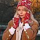 Шапка красная с оленями, Шапки, Москва,  Фото №1