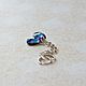 Long earrings with Swarovski blue crystals buy Depth. Earrings. Designer jewelry by Anastasia (NASTYAGP). My Livemaster. Фото №4