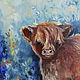 Order Shaggy Scottish calf oil Painting. Viktorianka. Livemaster. . Pictures Фото №3