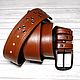  Belt brown width 40 mm. Straps. AGAT Galina. My Livemaster. Фото №5
