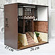A miniature of a REAL HOUSE on a bookshelf. Interior elements. Decoupage. Online shopping on My Livemaster.  Фото №2