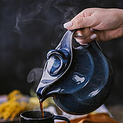 Посуда handmade. Livemaster - original item GRADE 2 Teapot 750 ml series Sky Valinora. Handmade.
