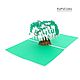Акация (дерево) - 3D открытка ручной работы. Открытки. КиРиГаМи - объёмные 3D открытки. Интернет-магазин Ярмарка Мастеров.  Фото №2