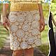 Knitted skirt 'White flowers'. Skirts. Oksana Vladarskaya. Online shopping on My Livemaster.  Фото №2