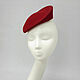 Nataly mini hat. The color is dark red. Hats1. Exclusive HATS. LANA ANISIMOVA.. Online shopping on My Livemaster.  Фото №2