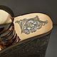 Hunting gift set:a flask and 3 stacks.Gilding.Handmade work. Flask. zlatelit (zlatelit). My Livemaster. Фото №4