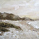 California Beach Oil Painting 30 x 40 cm beige, Pictures, Moscow,  Фото №1