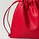 Заказать Кожаная сумка кисет красно-оранжевая. AUGUST BAGS. Ярмарка Мастеров. . Сумка через плечо Фото №3