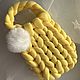 Сумка вязаная из трубчатой пряжи Lemon twist. Сумка-мешок. Nini-handmade-bags. Интернет-магазин Ярмарка Мастеров.  Фото №2
