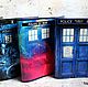 Order Leather passport cover Doctor who TARDIS doctor who. HappyFingers Movie store (happyfingers). Livemaster. . Passport cover Фото №3
