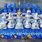 Активный отдых и развлечения handmade. Livemaster - original item Children`s chess made of wood 