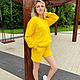 Яркий летний костюм с шортами в цвете «Манго» (свитшот и шорты). Костюмы. Fashion-cover. Ярмарка Мастеров.  Фото №5