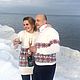Knitted Norwegian sweater Valentine.. Wedding in the Norwegian style, Sweaters, Moscow,  Фото №1