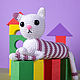 Soft toy knitted striped cat Candy, Amigurumi dolls and toys, Moscow,  Фото №1