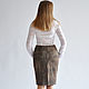 Brown skirt with slit. Skirts. Skirt Priority (yubkizakaz). My Livemaster. Фото №4