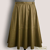 Одежда handmade. Livemaster - original item Lesya sun skirt made of genuine leather/suede (any color). Handmade.
