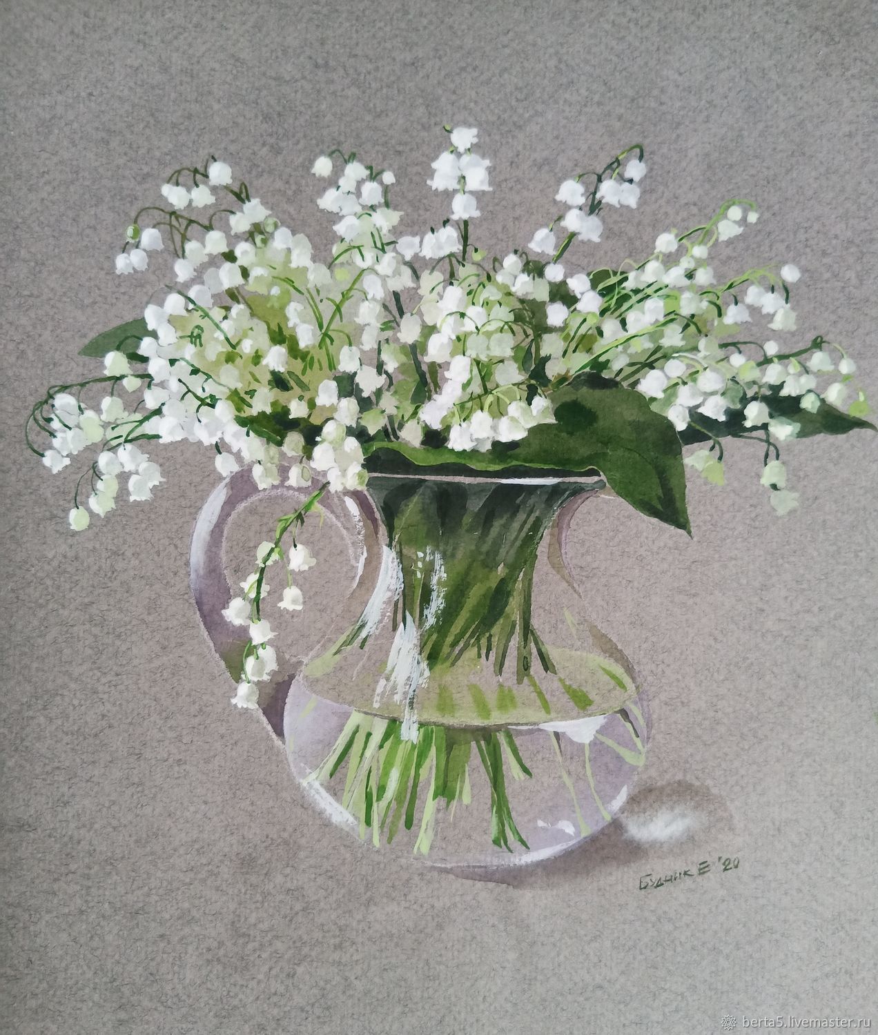 На заказ. Ландыши. Акварель – заказать на Ярмарке Мастеров – OT3N2RU ...