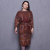 Одежда handmade. Livemaster - original item Oversized dress from a scarf in Russian style. Handmade.
