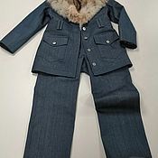 Одежда handmade. Livemaster - original item Costumes: Denim insulated suit. Handmade.